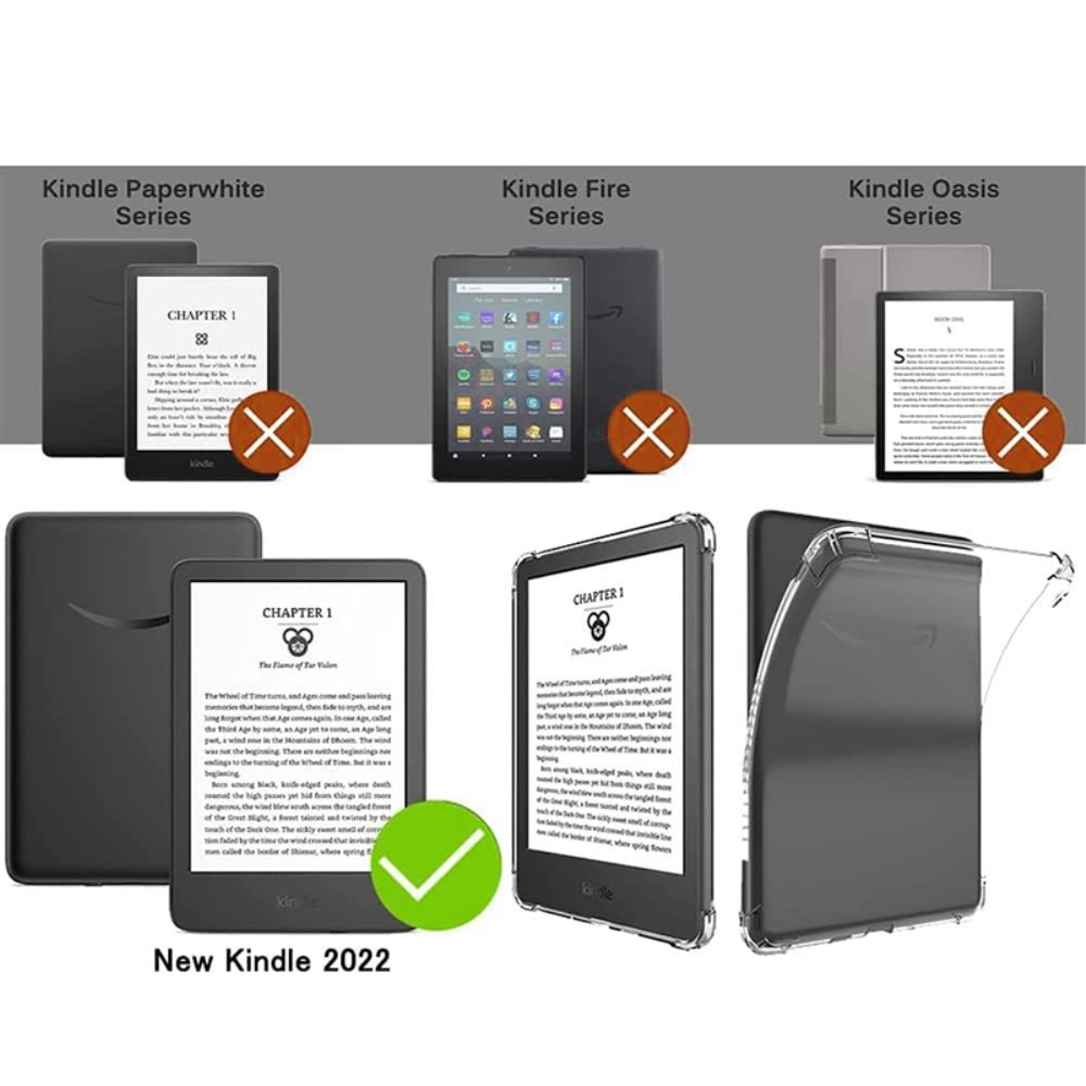 Funda transparente para Kindle PaperWhite 4, 6 , 2023, 2022, 11
