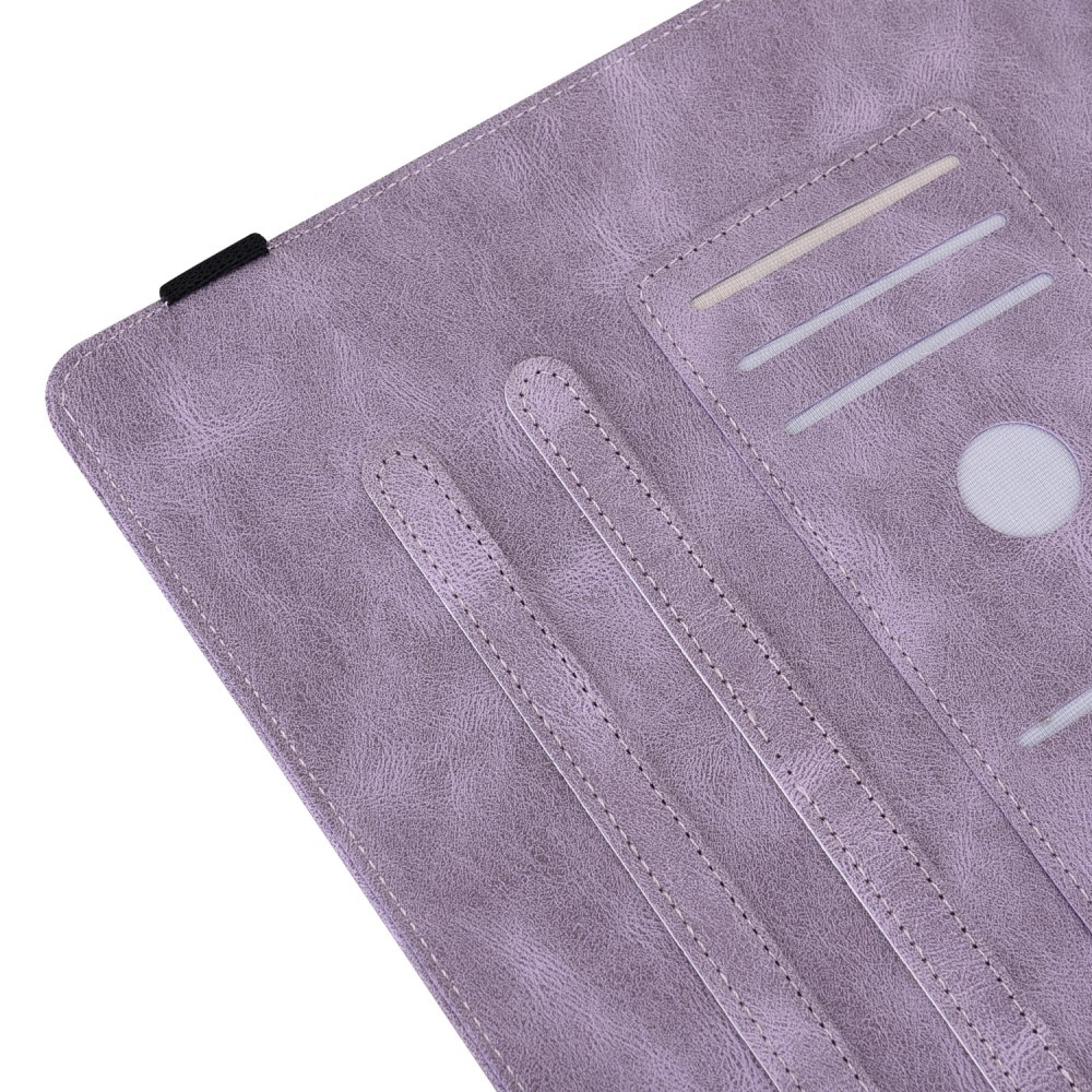 Funda de cuero con mariposas Lenovo Tab M10 5G violeta