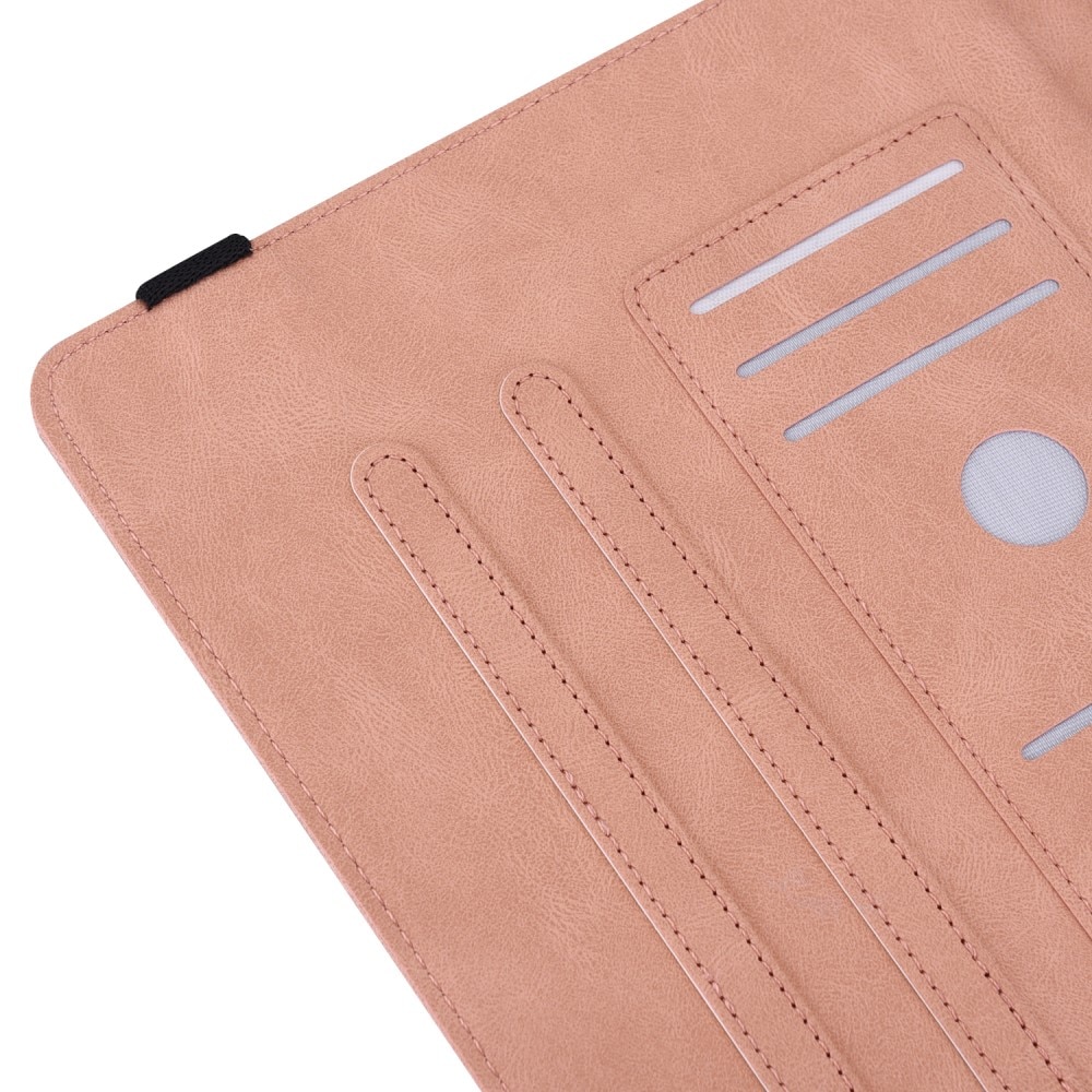 Funda de cuero con mariposas Lenovo Tab M10 5G rosado