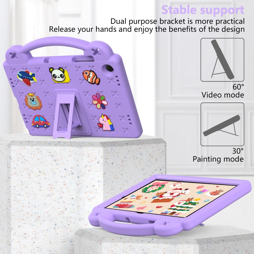 Kickstand Funda a prueba de golpes para niños Samsung Galaxy Tab A9 Plus, violeta