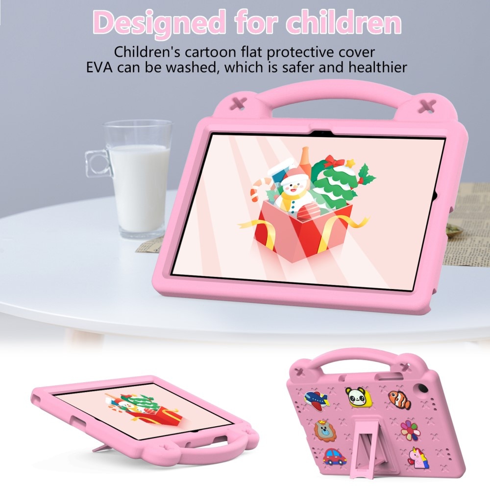 Kickstand Funda a prueba de golpes para niños Samsung Galaxy Tab A9 Plus, rosado