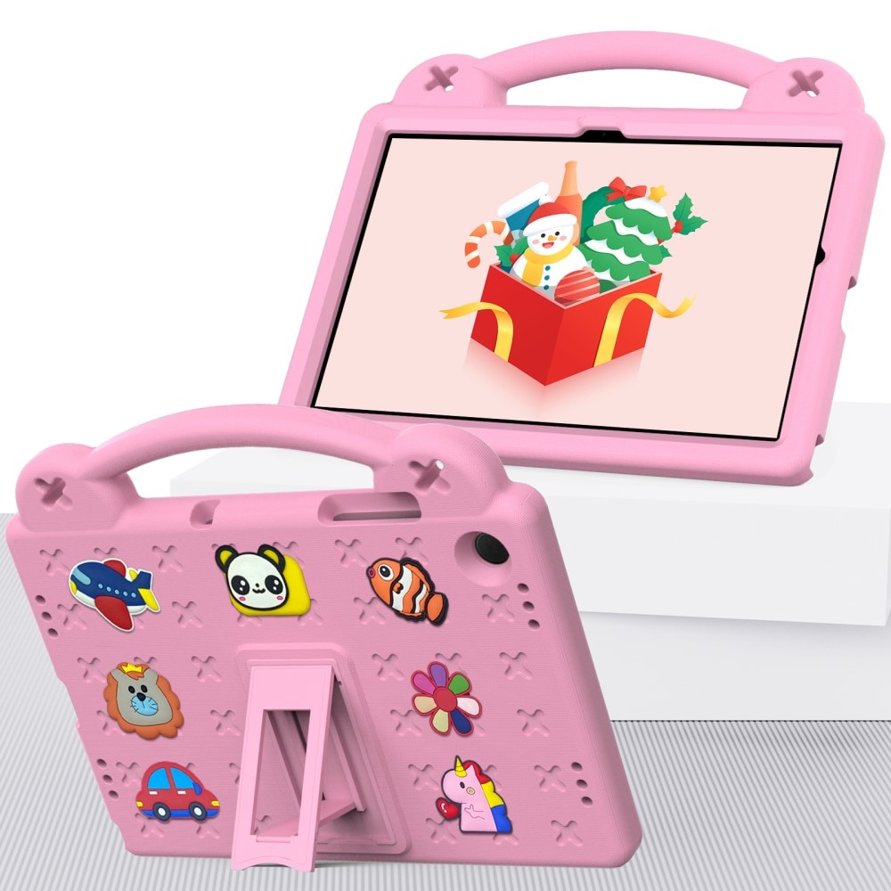 Kickstand Funda a prueba de golpes para niños Samsung Galaxy Tab A9 Plus, rosado