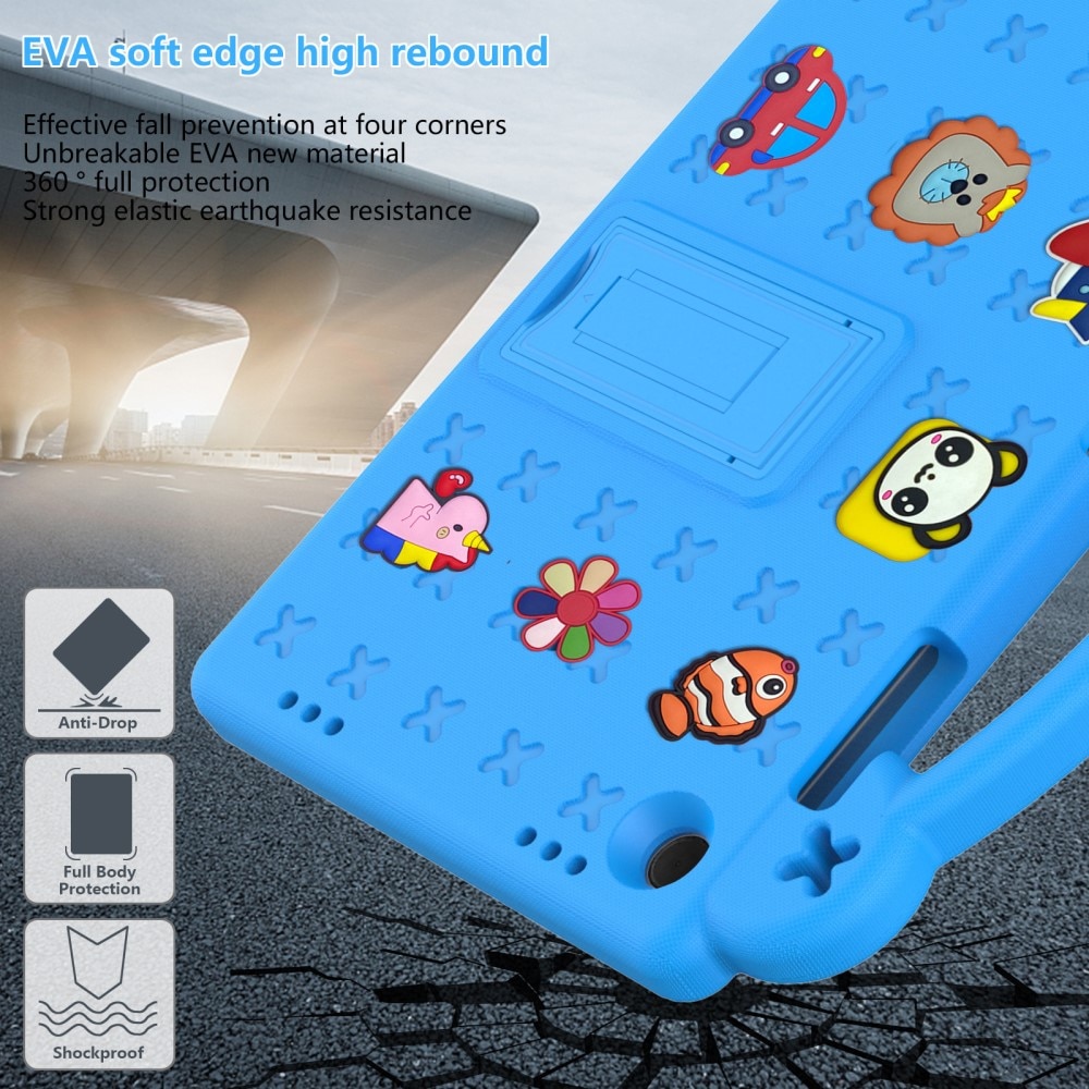 Kickstand Funda a prueba de golpes para niños Samsung Galaxy Tab A9 Plus, azul