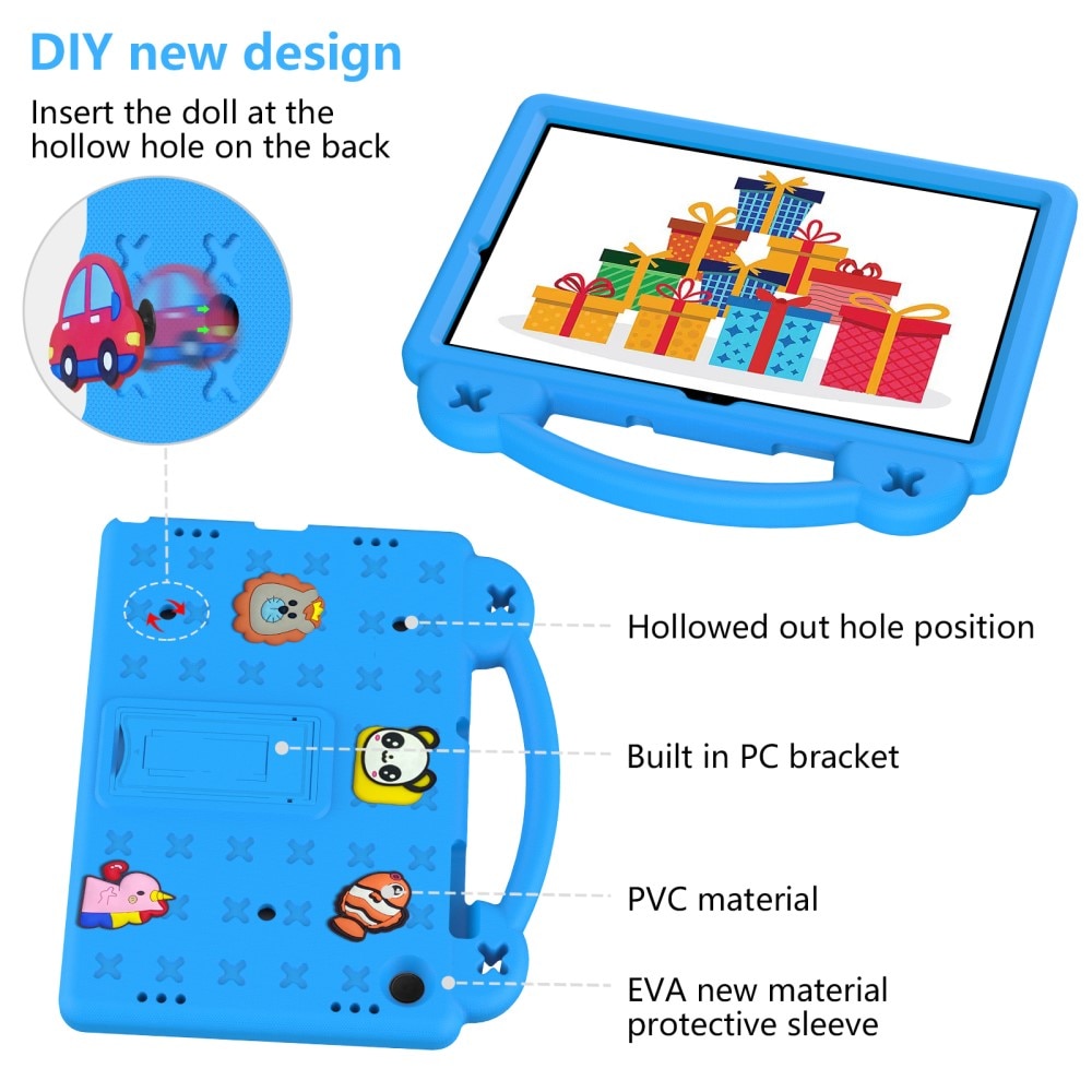 Kickstand Funda a prueba de golpes para niños Samsung Galaxy Tab A9 Plus, azul