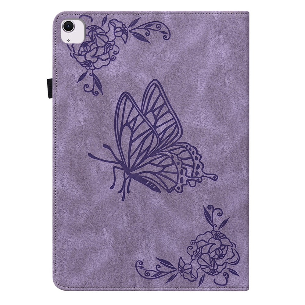 Funda de cuero con mariposas iPad Air 11 6th Gen (2024) violeta