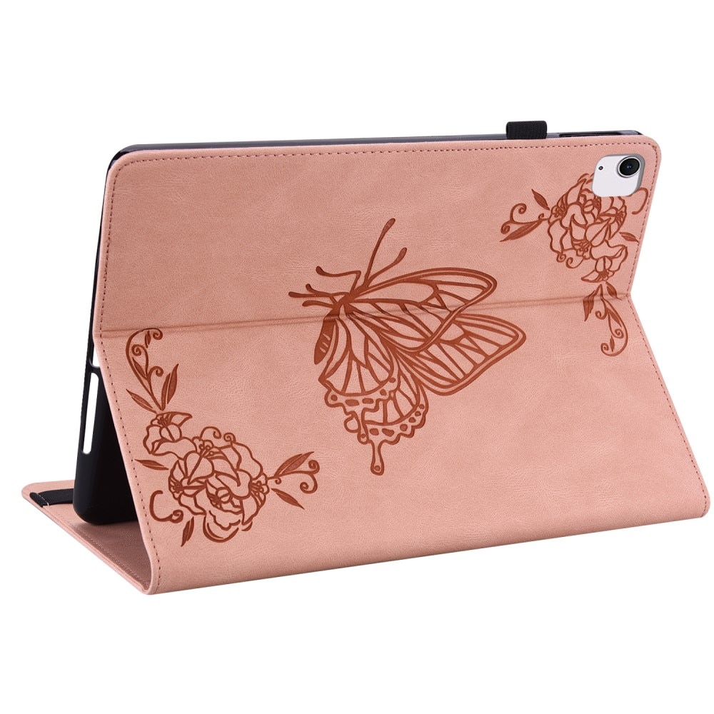 Funda de cuero con mariposas iPad Air 11 6th Gen (2024) rosado