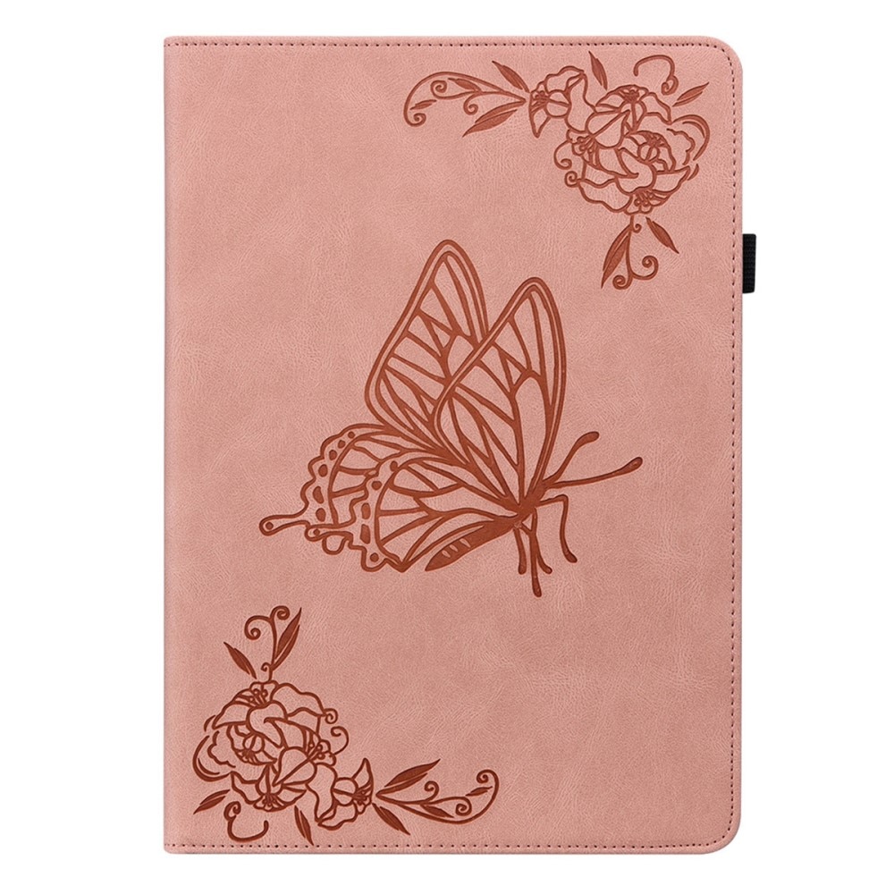 Funda de cuero con mariposas Apple iPad Air 11 7th Gen (2025) Rosa