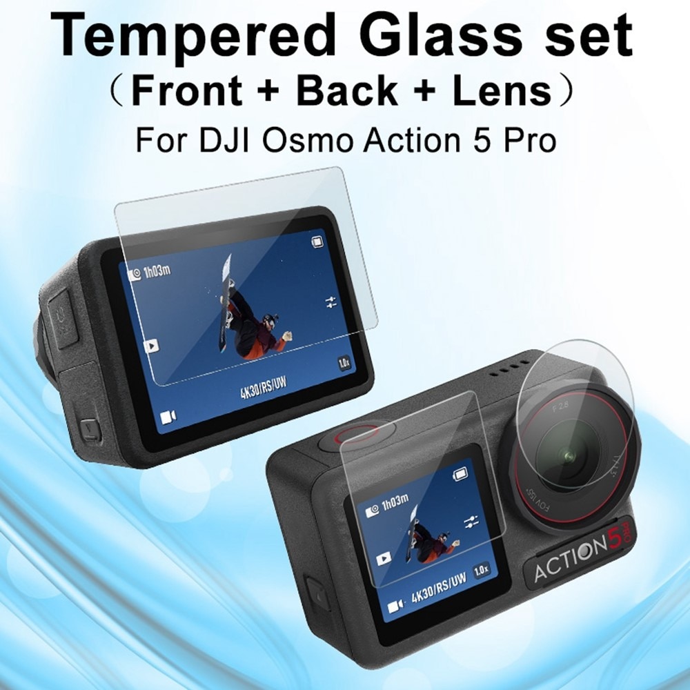 Protector de pantalla cobertura total cristal templado DJI Osmo Action 5 Pro Black