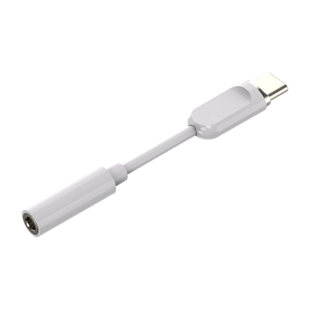 Adaptador de auriculares USB-C a 3,5mm DAC blanco