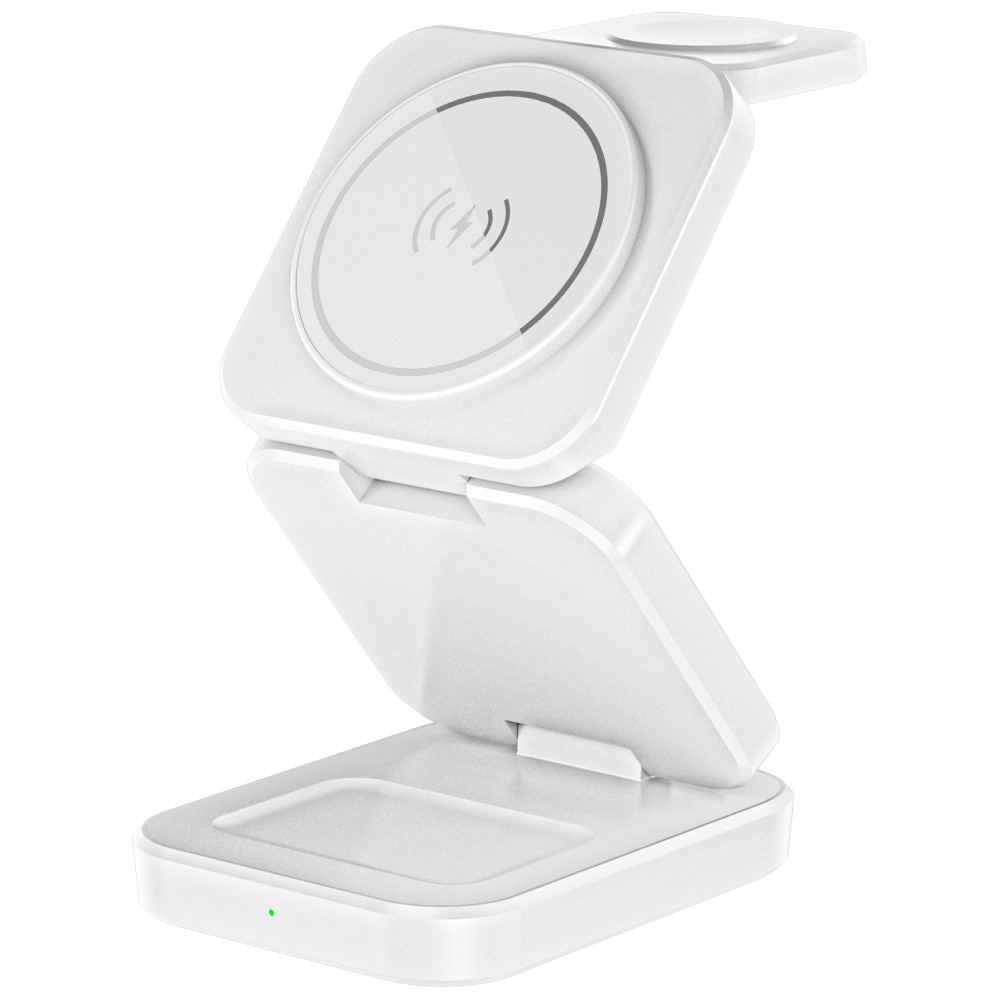 Cargador Inalámbrico Plegable 3-en-1 MagSafe blanco