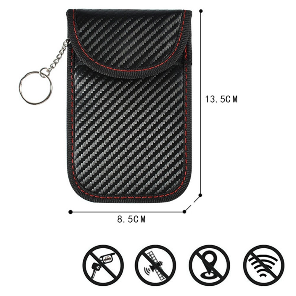 Funda  para llaves de coche en fibra de carbon, con protección RFID