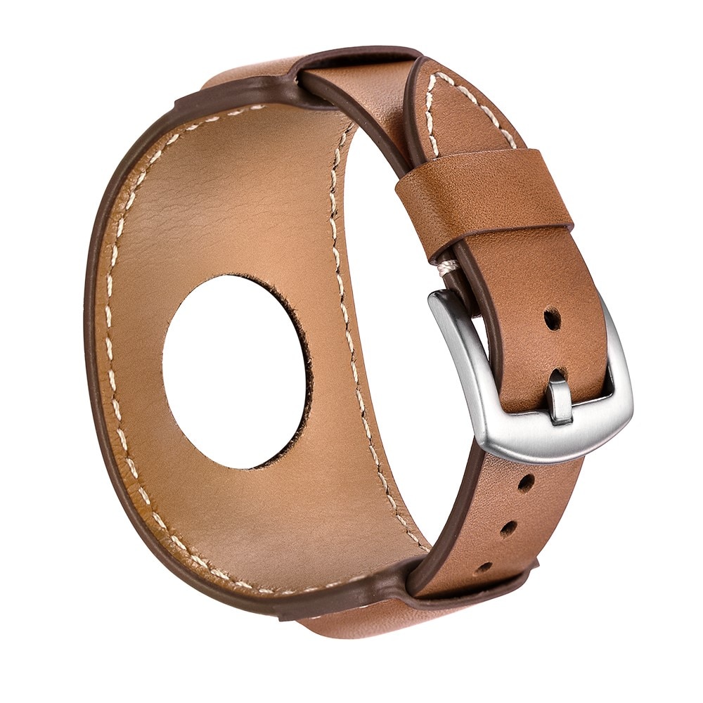 Correa ancha de Piel Apple Watch 44mm, marrón