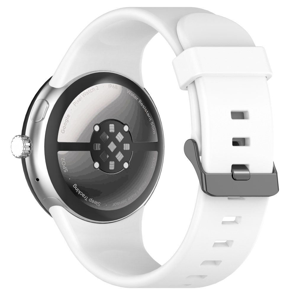 Correa de silicona para Google Pixel Watch 3 XL 45mm, blanco