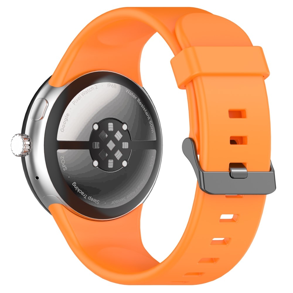 Correa de silicona para Google Pixel Watch 3 XL 45mm, naranja