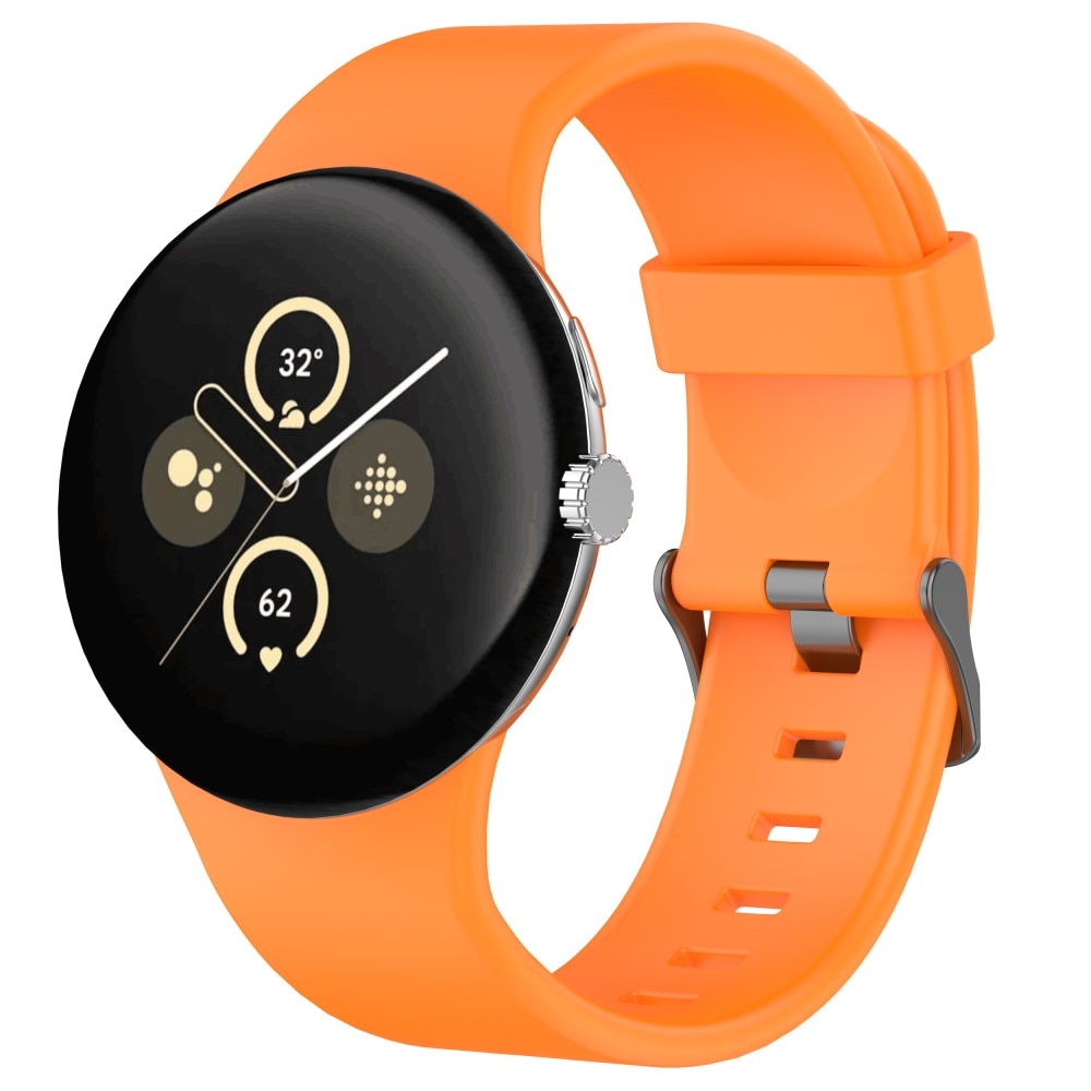 Correa de silicona para Google Pixel Watch 3 XL 45mm, naranja