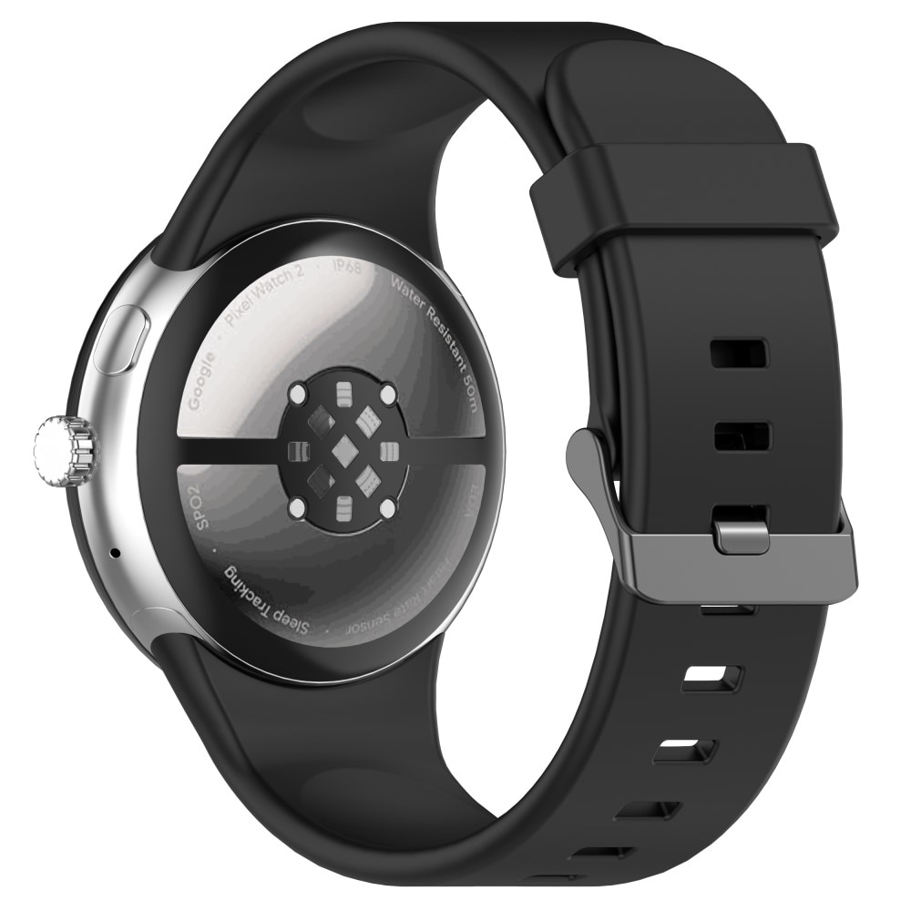 Correa de silicona para Google Pixel Watch 3 XL 45mm, negro