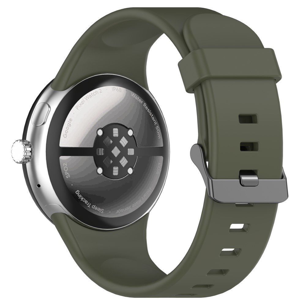 Correa de silicona para Google Pixel Watch 3 XL 45mm, verde oscuro