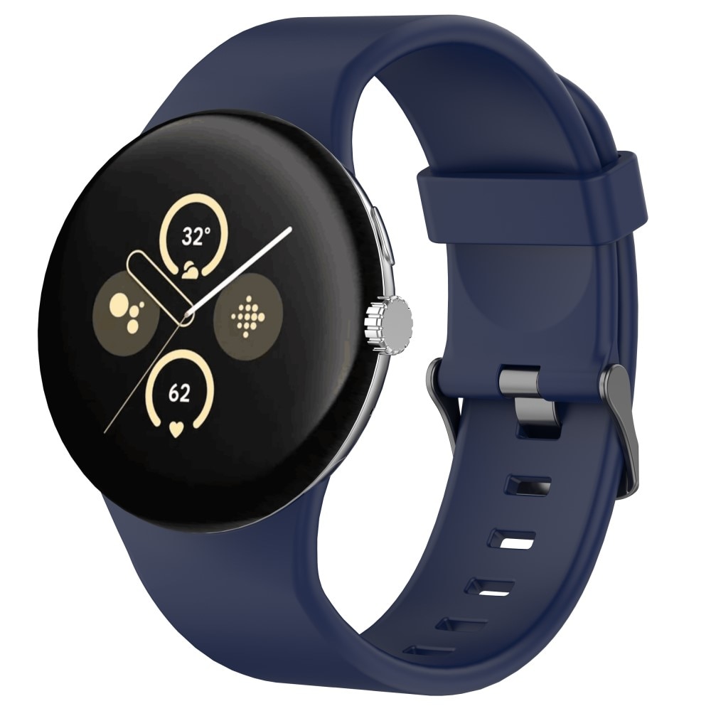 Correa de silicona para Google Pixel Watch 3 XL 45mm, azul oscuro