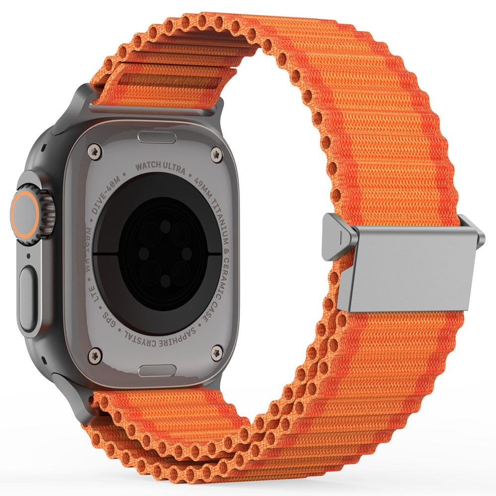 Correa de Active Nylon Apple Watch Series 10 46mm naranja