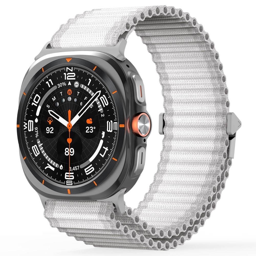 Correa de Active Nylon Samsung Galaxy Watch Ultra 47mm blanco