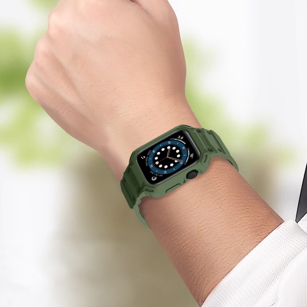 Correa con funda Aventura Apple Watch Series 10 46mm verde oscuro