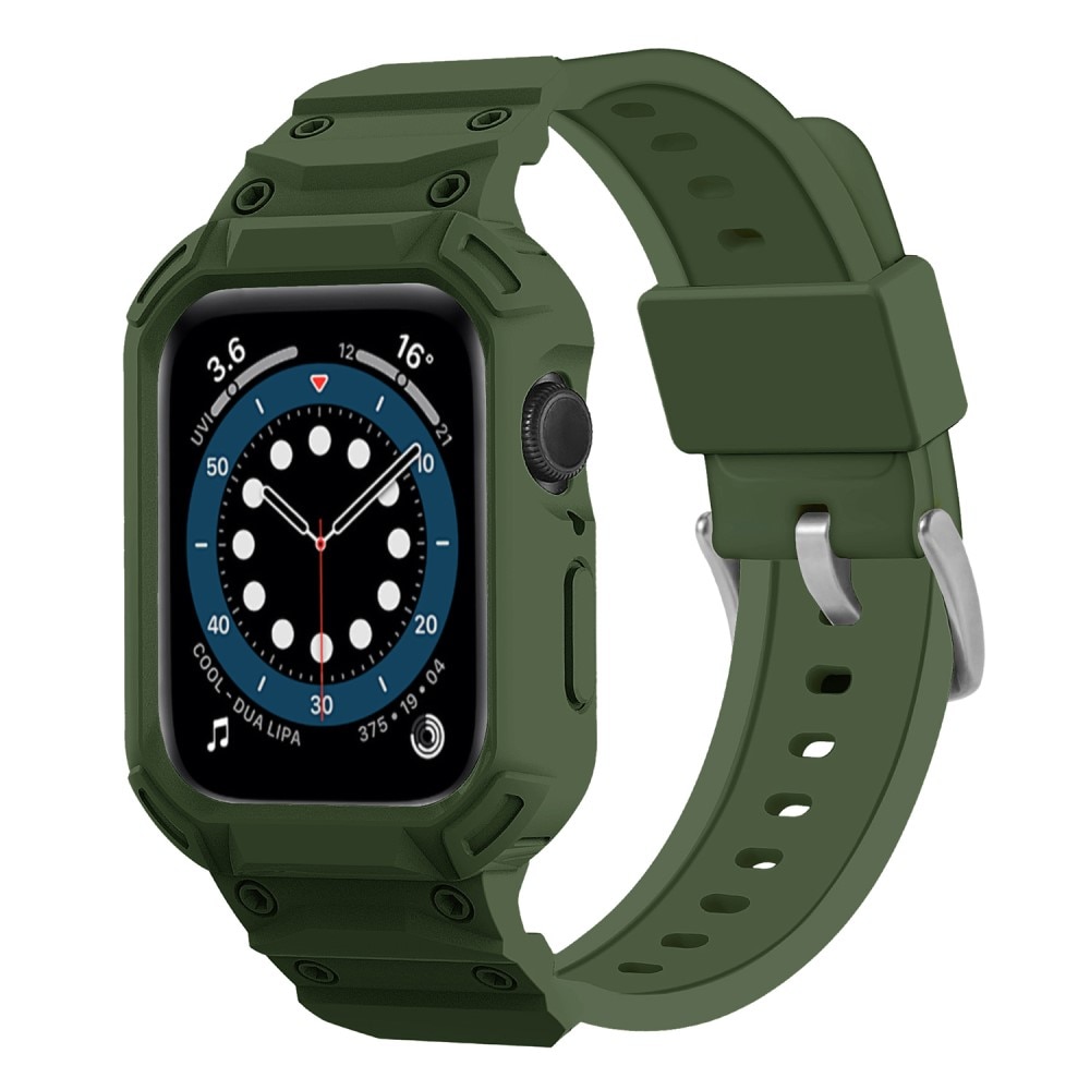 Correa con funda Aventura Apple Watch Series 10 42mm verde oscuro