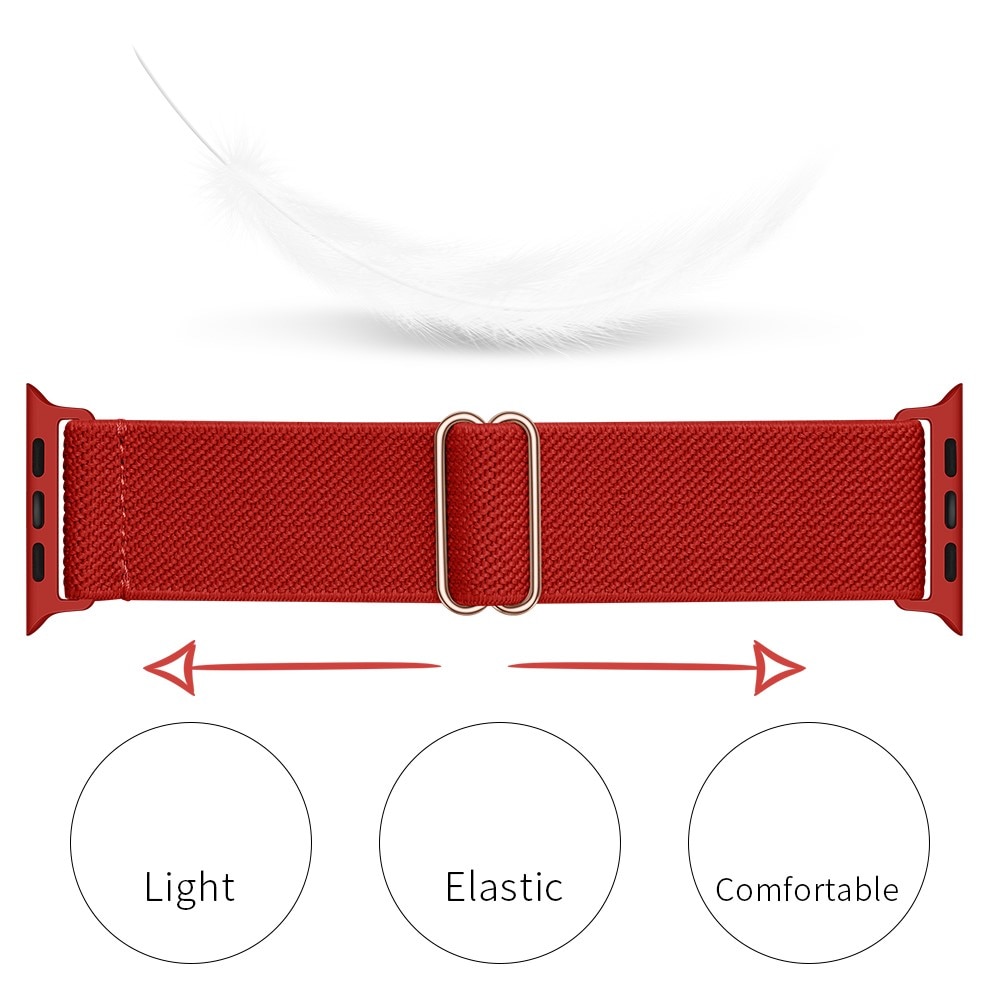 Correa elástica de nailon Apple Watch 42mm rojo