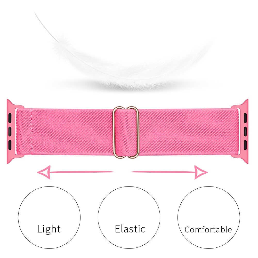 Correa elástica de nailon Apple Watch 44mm fucsia