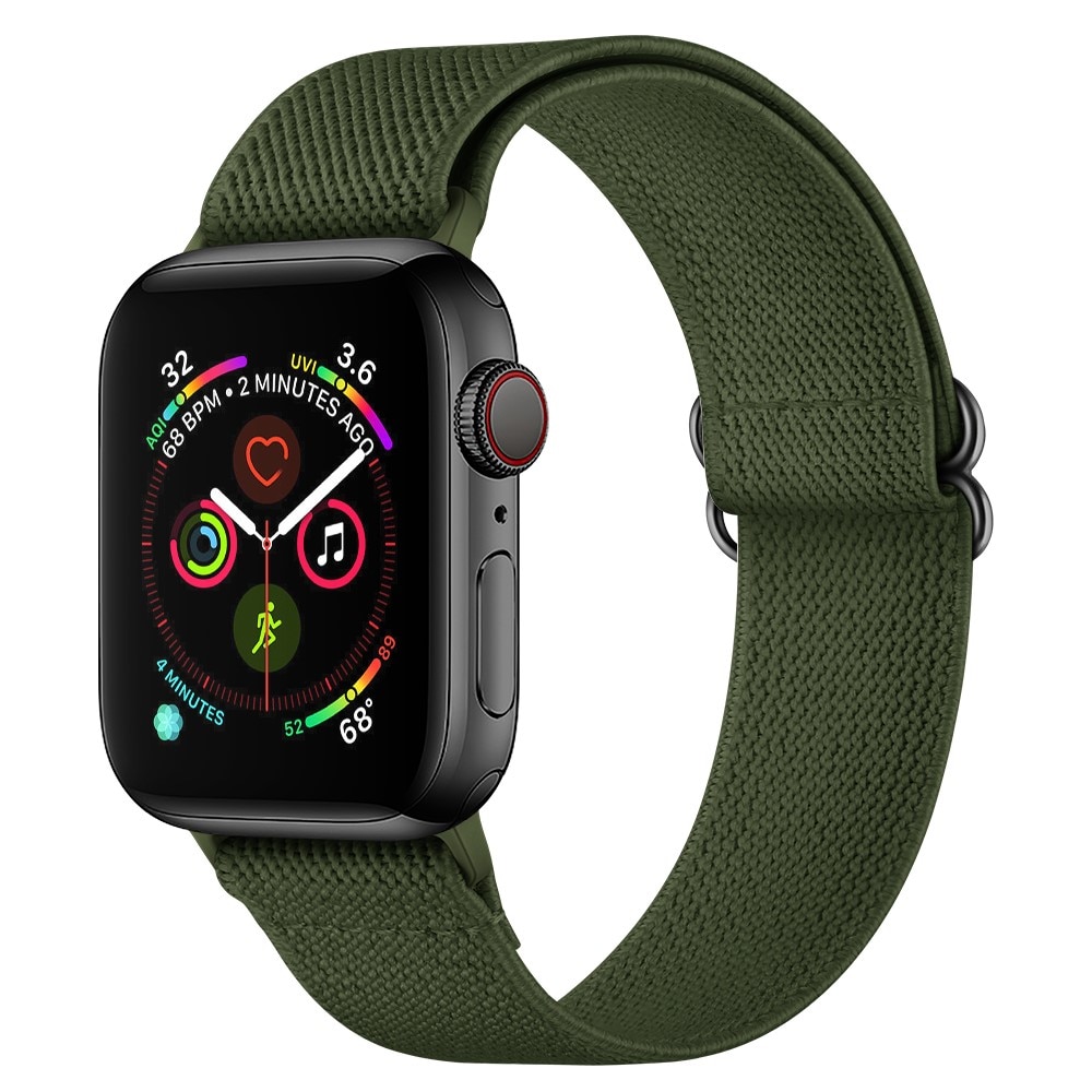 Correa elástica de nailon Apple Watch 41mm Series 7 verde