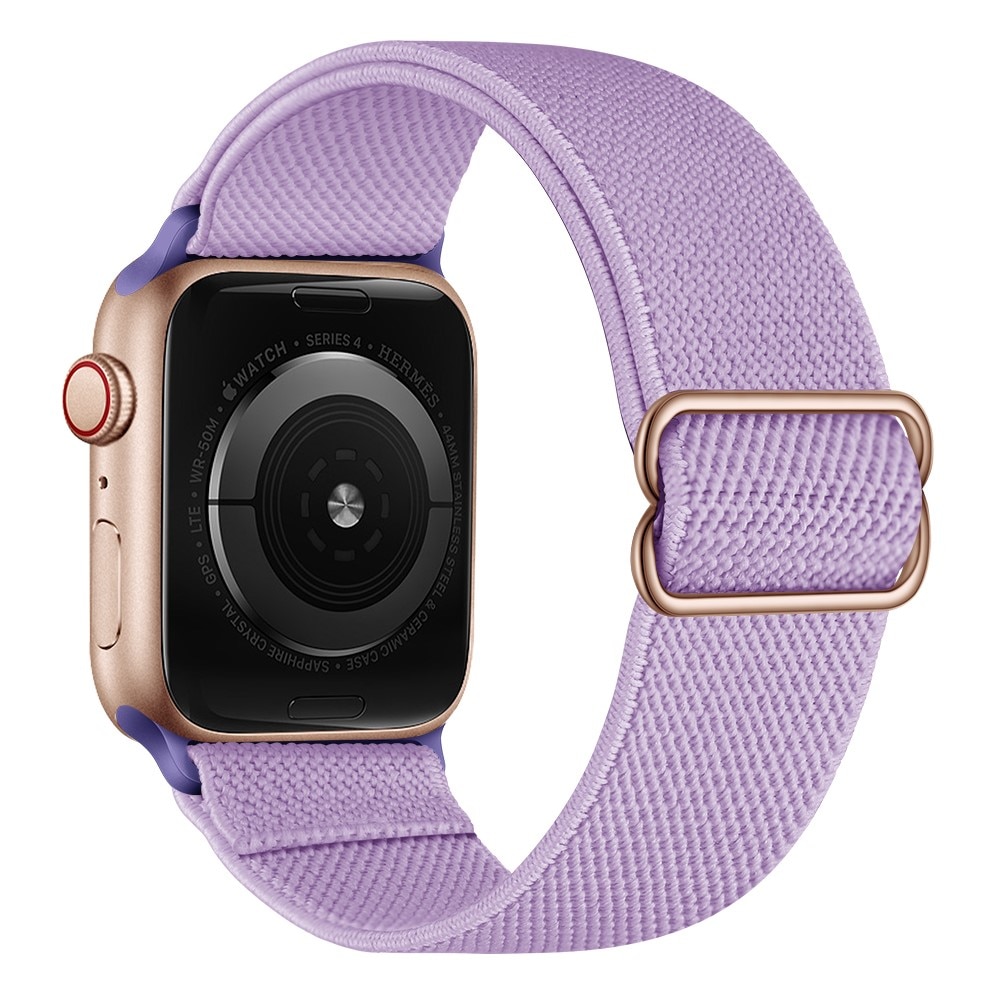 Correa elástica de nailon Apple Watch Series 10 46mm violeta