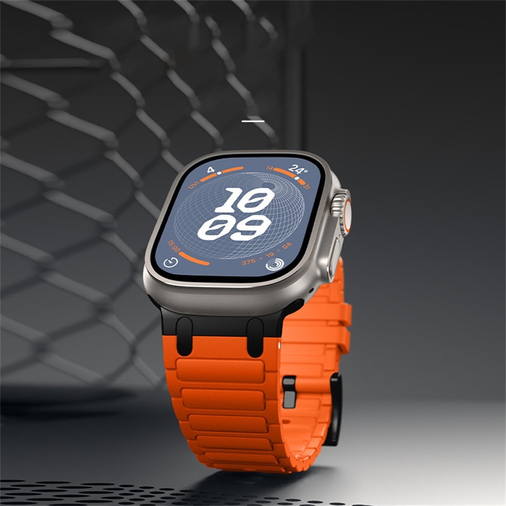 Tough Silicone Strap Apple Watch Series 1-3 42mm, Naranja