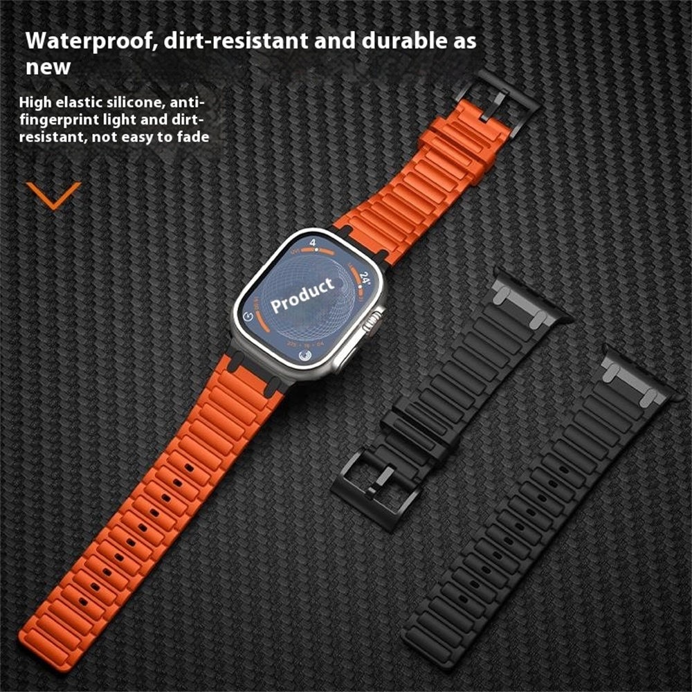 Tough Silicone Strap Apple Watch Series 9 45mm, Naranja