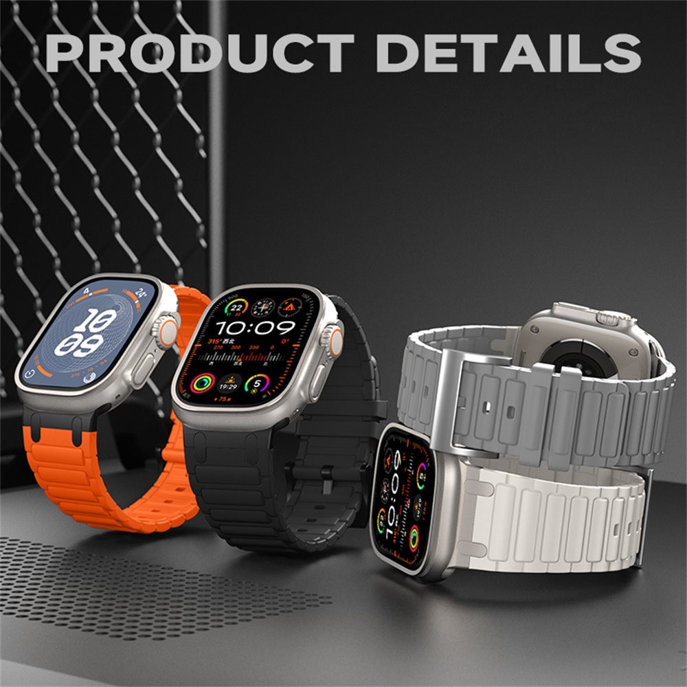 Tough Silicone Strap Apple Watch Series 9 45mm, Naranja