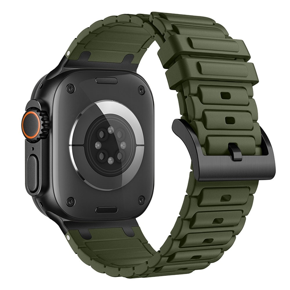 Tough Silicone Strap Apple Watch Series 9 45mm, Verde oscuro