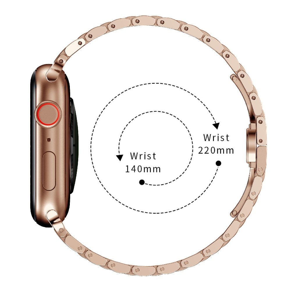 Correa acero Business Apple Watch 45mm Series 7 oro rosa