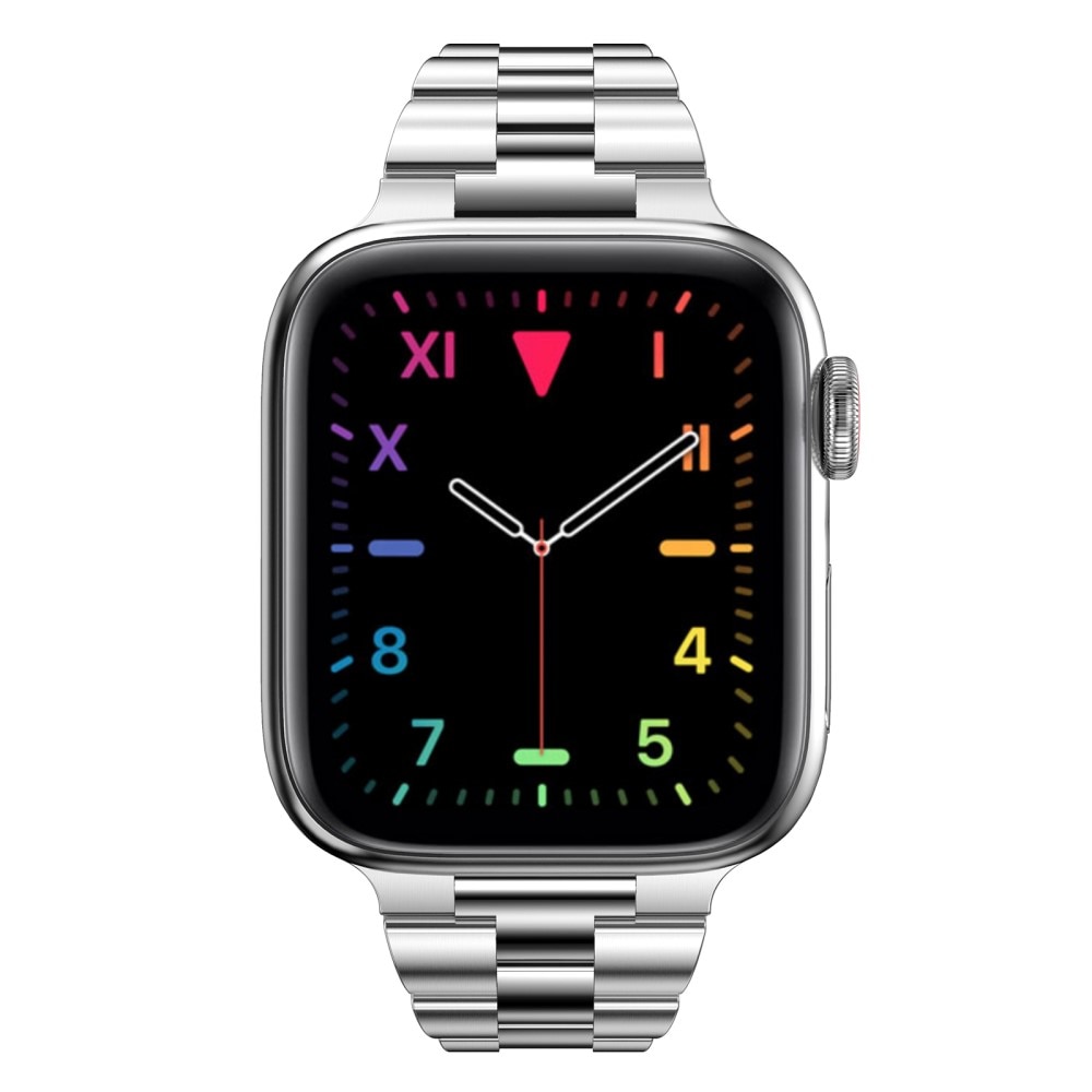 Correa fina de acero Apple Watch 45mm Series 8 Plata