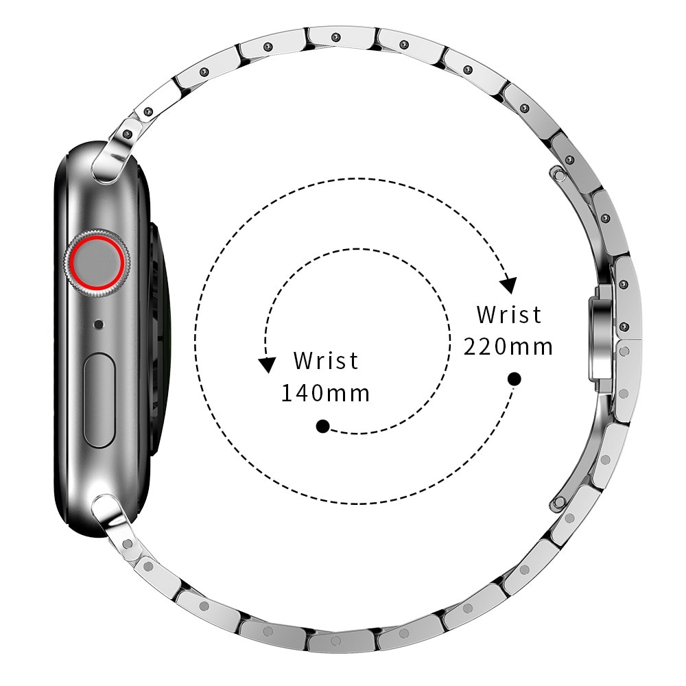 Correa fina de acero Apple Watch 45mm Series 8 Plata