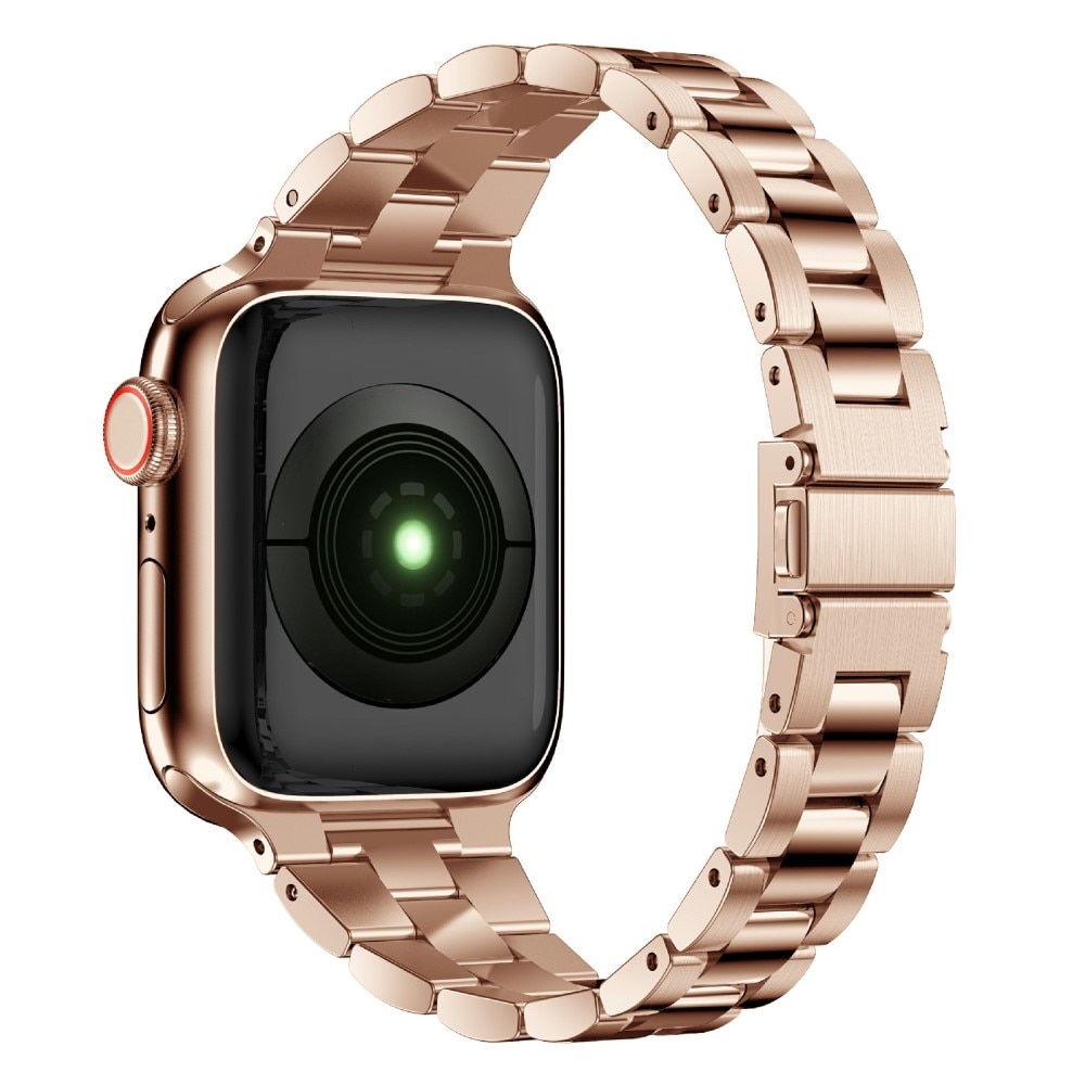 Correa fina de acero Apple Watch 45mm Series 8 Oro rosa