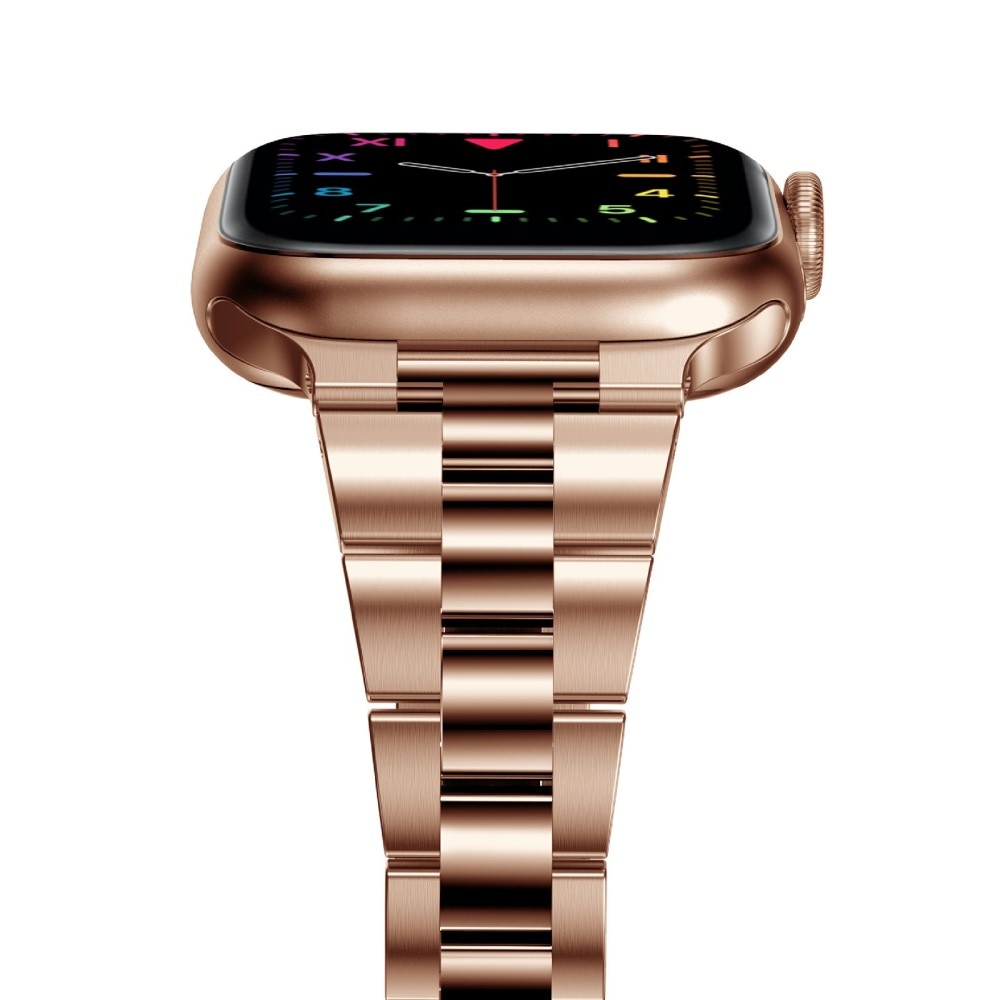 Correa fina de acero Apple Watch 45mm Series 8 Oro rosa