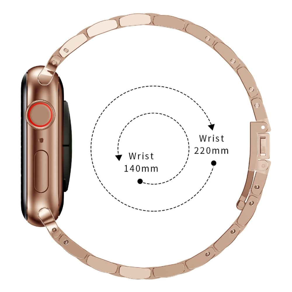 Correa fina de acero Apple Watch 45mm Series 8 Oro rosa