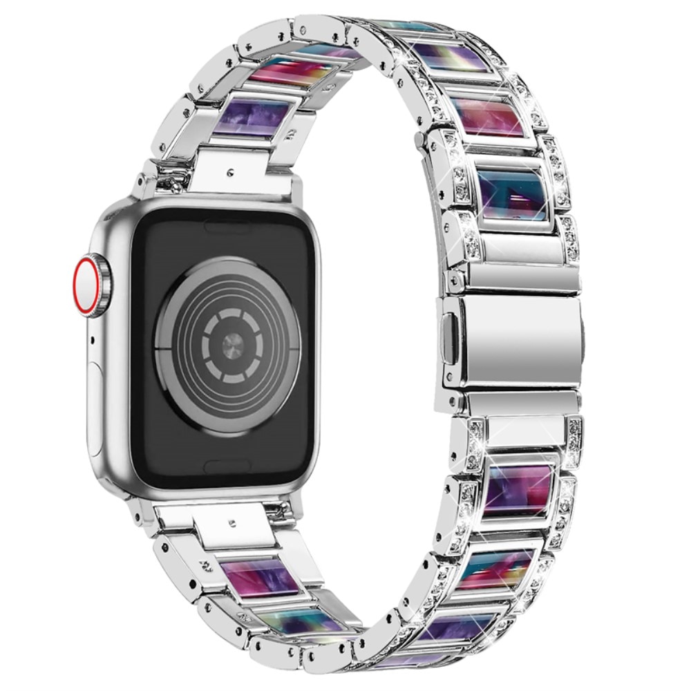 Correa de diamantes Apple Watch 44mm Silver Space