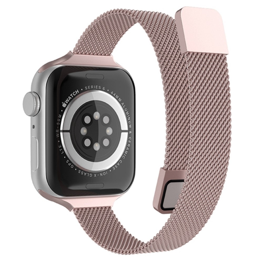 Correa fina milanesa Apple Watch 42/44/45/49 mm rosa dorado