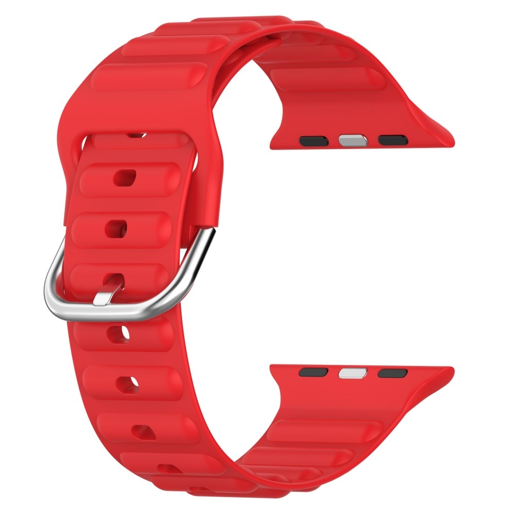 Correa silicona Resistente Apple Watch 44mm rojo