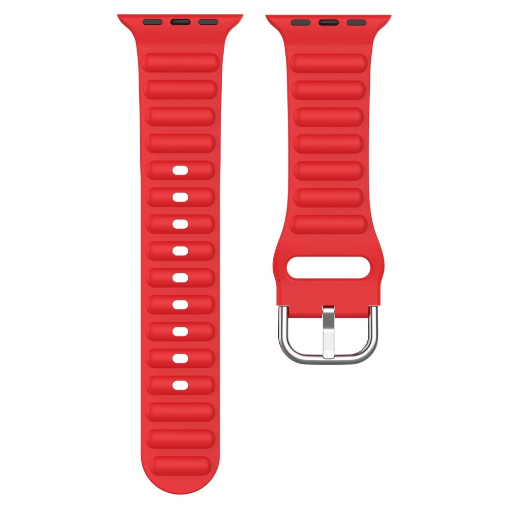 Correa silicona Resistente Apple Watch Ultra 2 49mm rojo