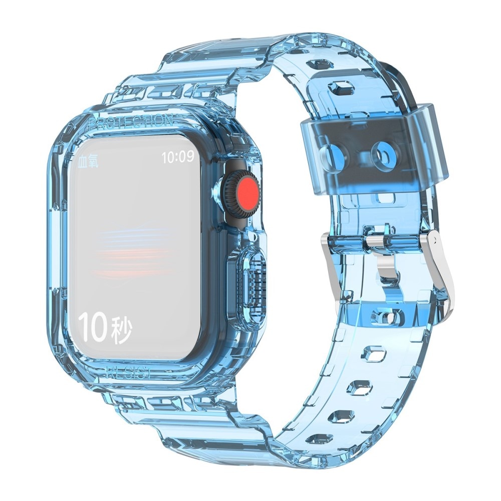 Correa con funda Crystal Apple Watch SE 44mm azul