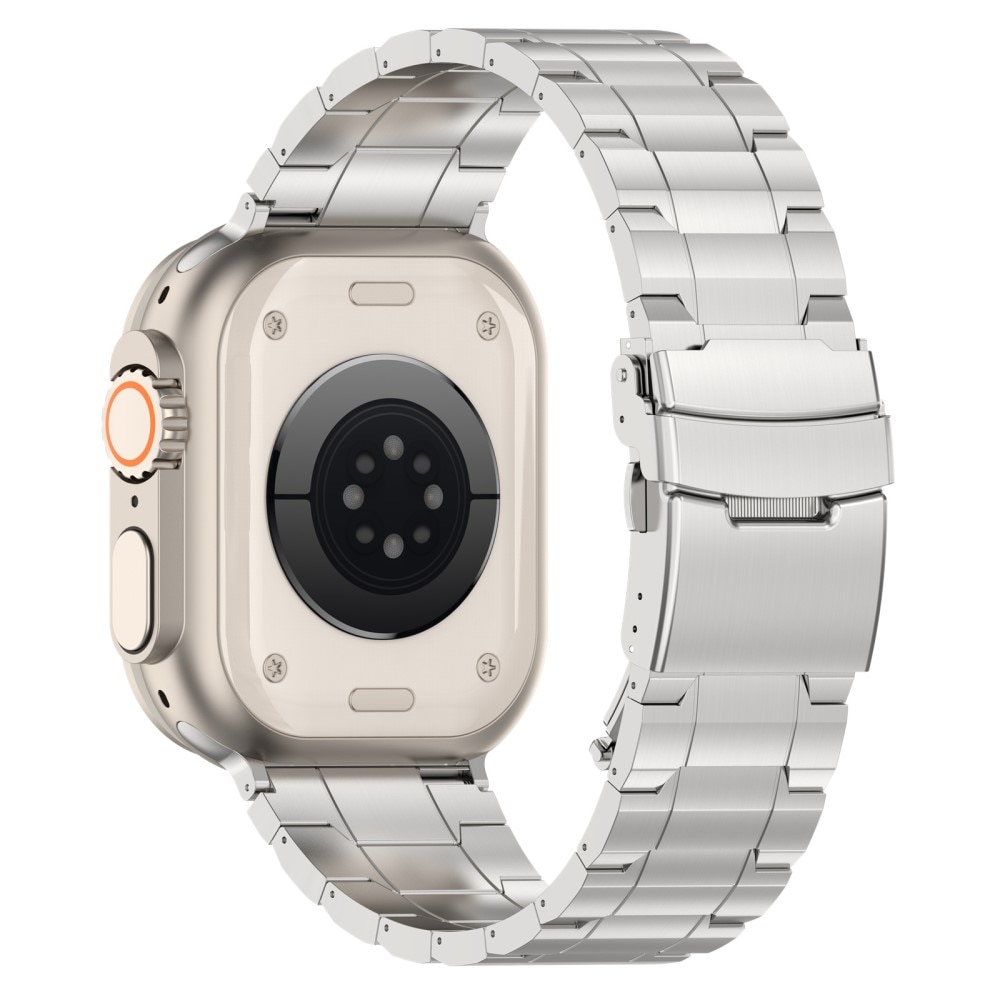 Elevate Correa de titanio Apple Watch SE 44mm, plata