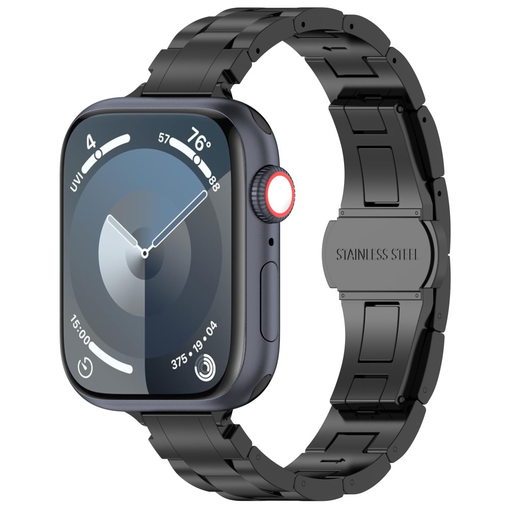 Slim Correa de titanio Apple Watch Series 10 42mm, negro