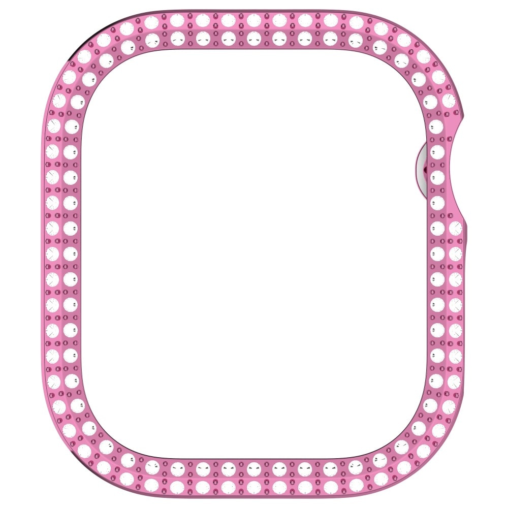 Funda Rhinestone Apple Watch Series 10 42mm rosado