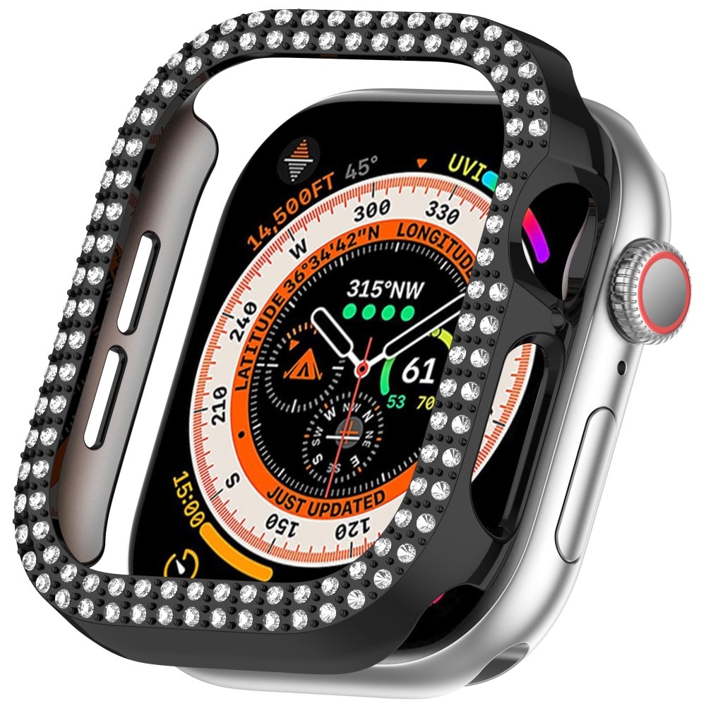 Funda Rhinestone Apple Watch Series 10 42mm negro