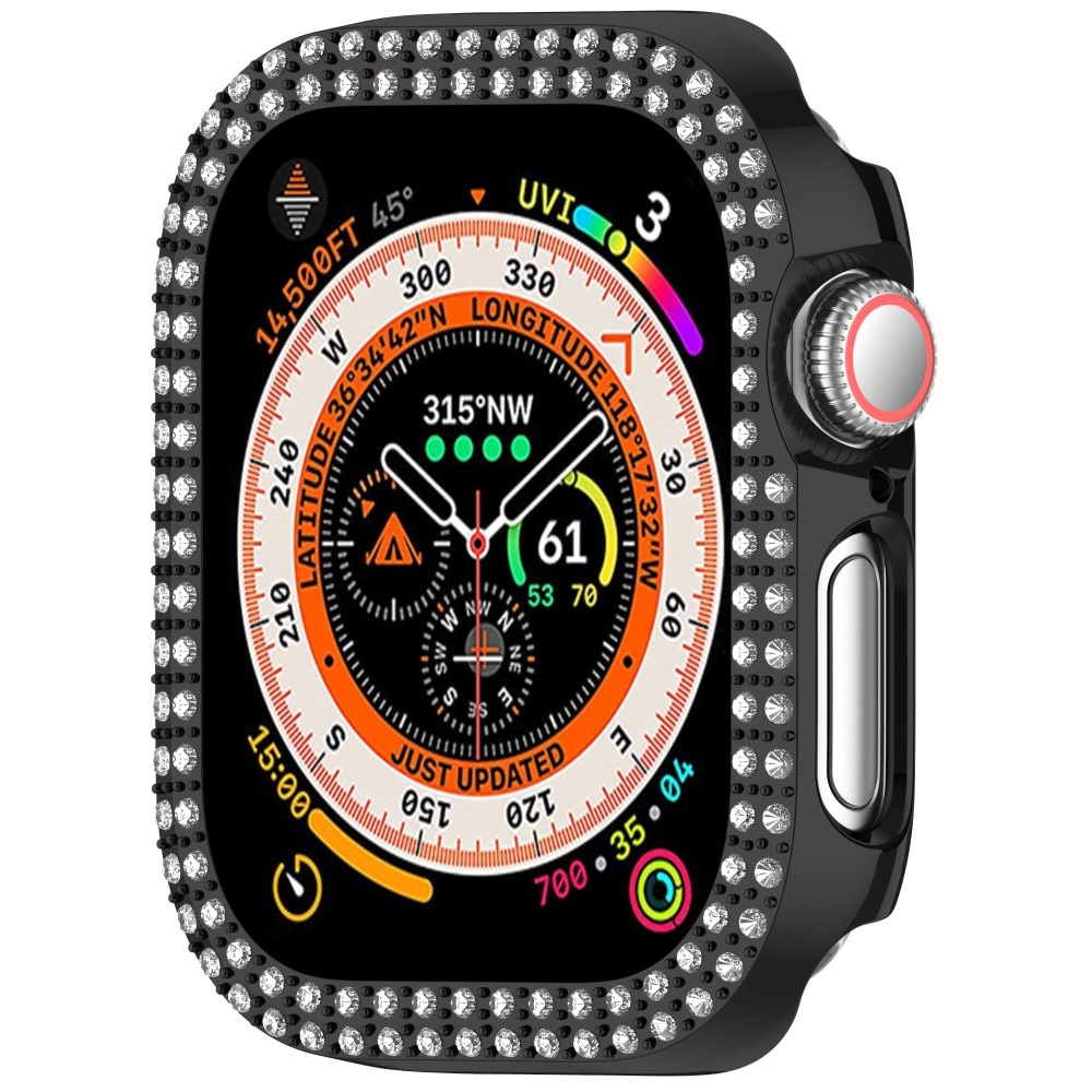 Funda Rhinestone Apple Watch Series 10 42mm negro